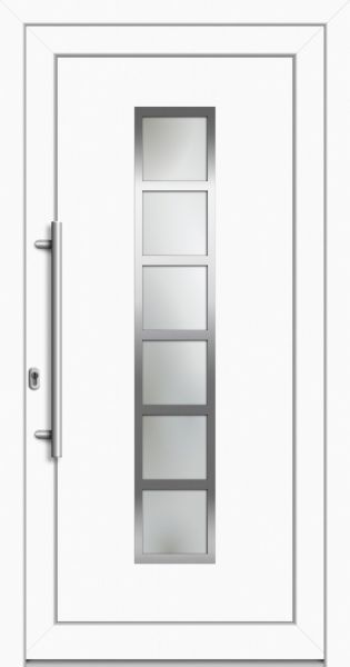 Außenansicht Kunststoff Haustür Weiß
