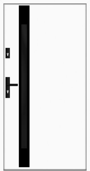 Aluminium-Stahl Nebeneingangstür &quot;SABRINA&quot; 68 mm BLACKLINE
