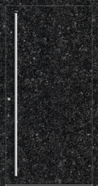 Außenansicht Aluminium-Stein-Tür Volga Blue innen öffnend DIN rechts