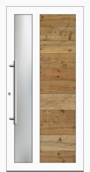 Aluminium-Holz Haustür "OCTAVIA-W" 79 mm Eiche Altholz