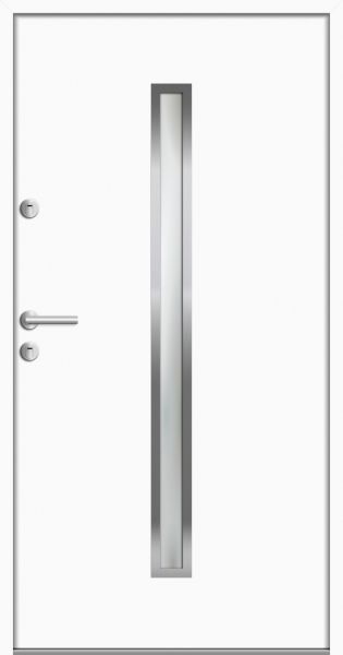Aluminium-Stahl Nebeneingangstür "SAMIA" 68 mm