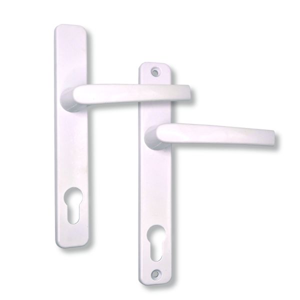 Drücker-Drücker (Weiß, Langschild, Schmalrahmen)