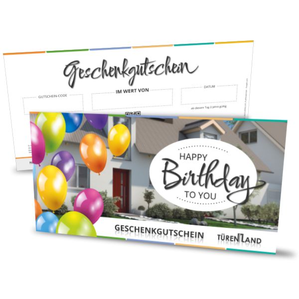 TÜRENLAND Gutschein zum Geburtstag